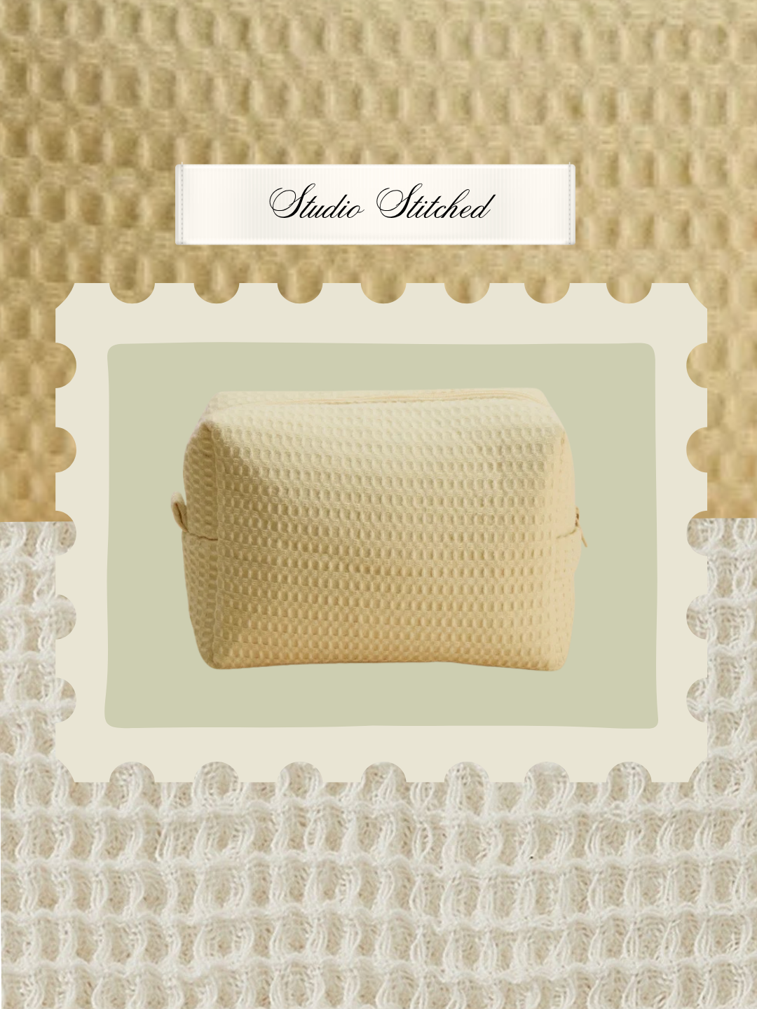 Personalized - The Whimsy Waffle Pouch - Butter