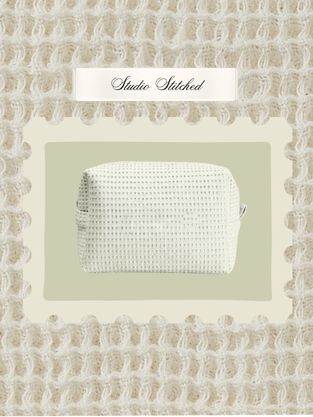 Personalized - The Whimsy Waffle Pouch - Snow