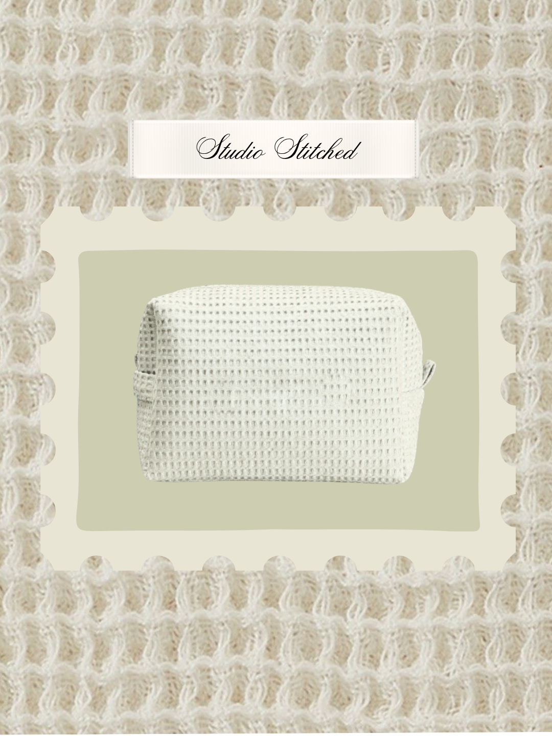 Personalized - The Whimsy Waffle Pouch - Snow