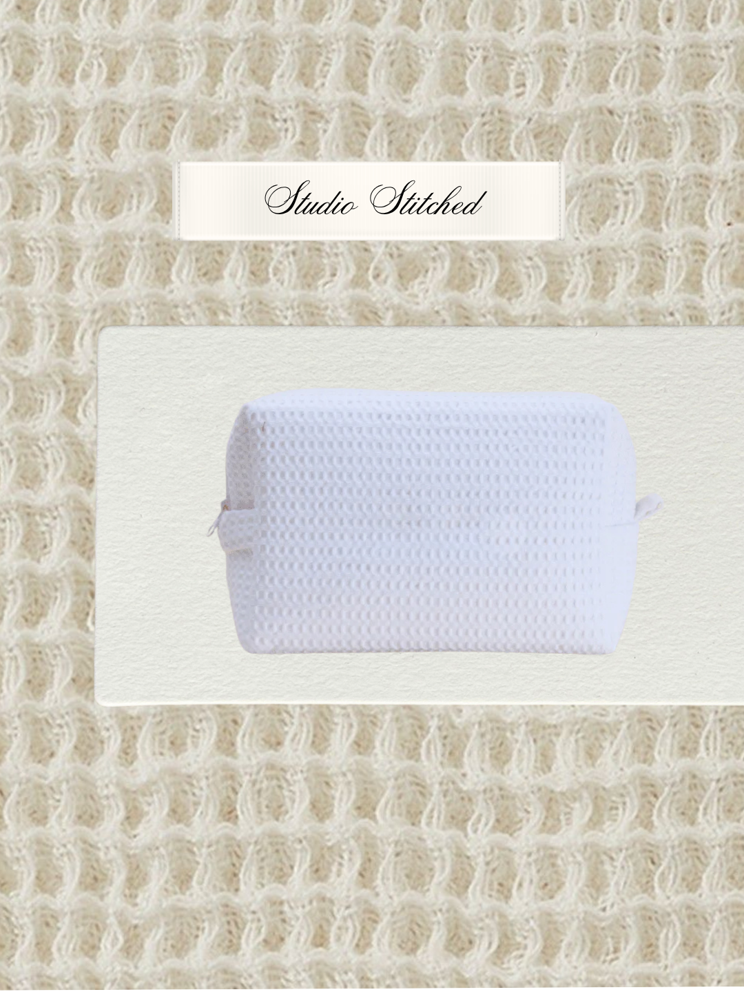 Personalized - The Whimsy Waffle Pouch - Snow