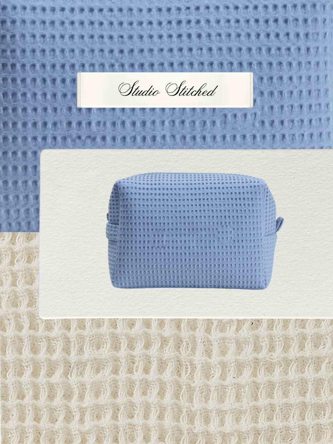 Personalized - The Whimsy Waffle Pouch - Sky