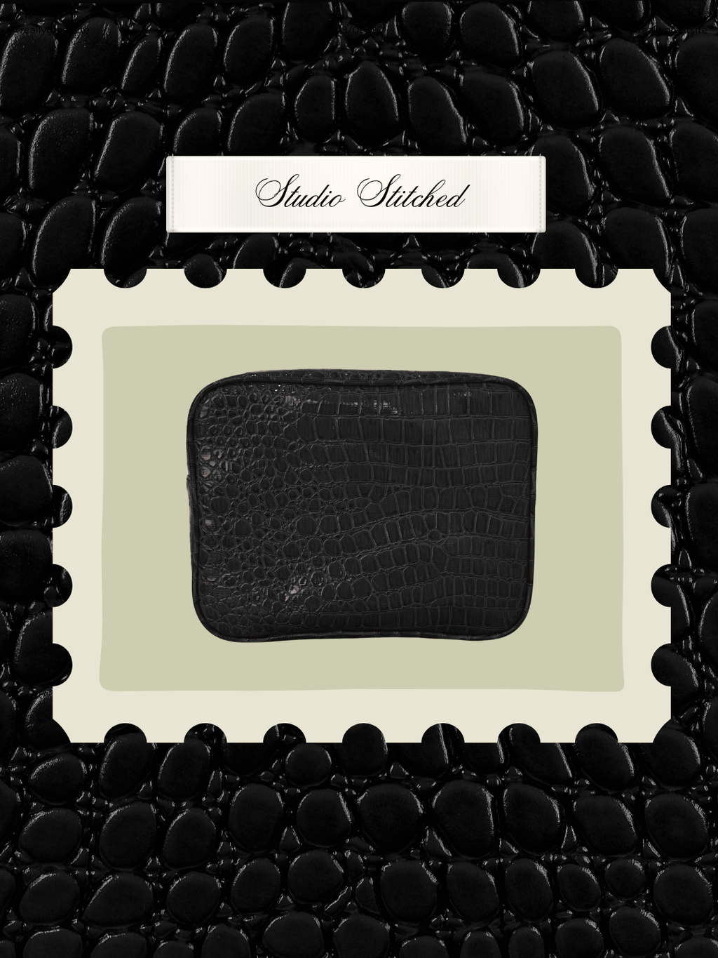 Personalized - Signature GRWM Croc Pouch – Midnight