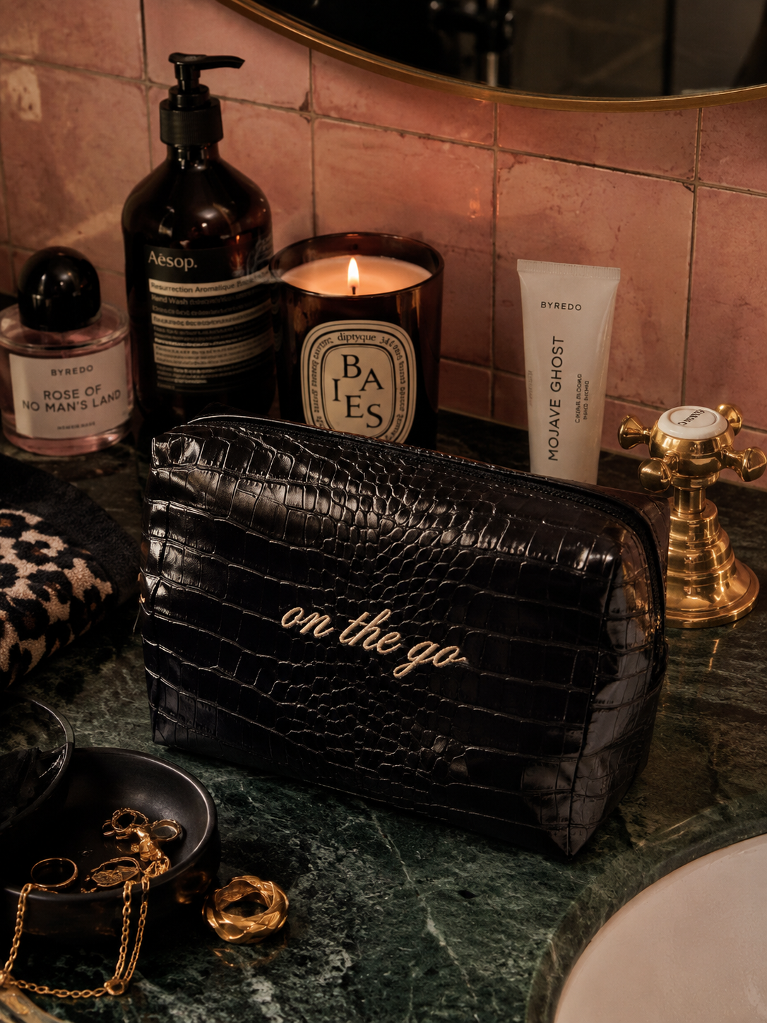 Personalized - Signature GRWM Croc Pouch – Midnight