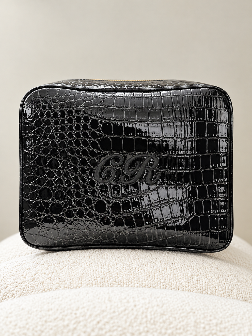 Initials Only - Signature GRWM Croc Pouch – Midnight