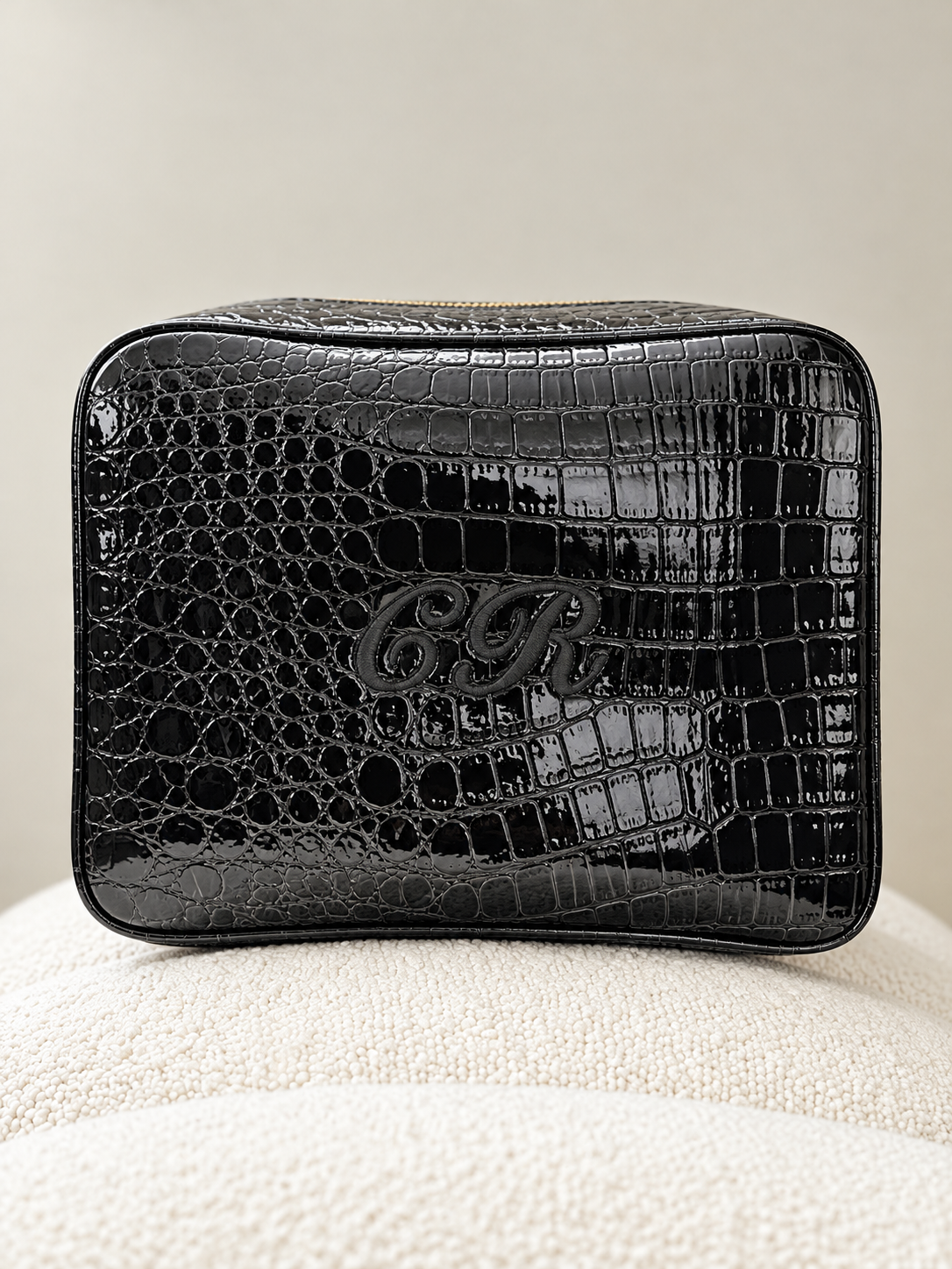 Initials Only - Signature GRWM Croc Pouch – Midnight