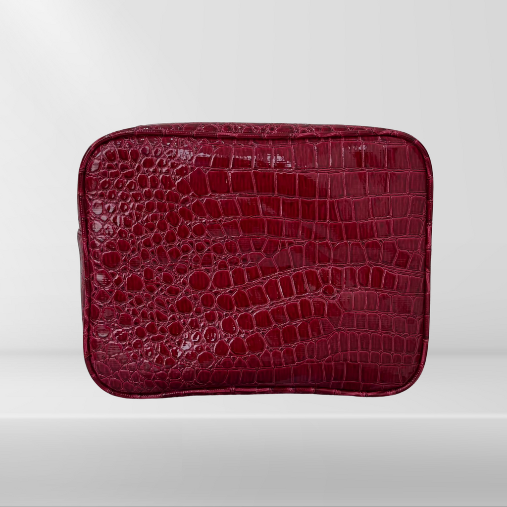 Personalized - Signature GRWM Croc Pouch – Deep Cherry