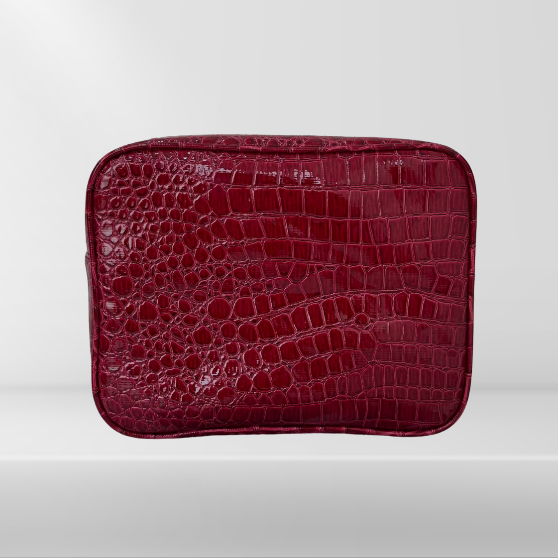 Personalized - Signature GRWM Croc Pouch – Deep Cherry