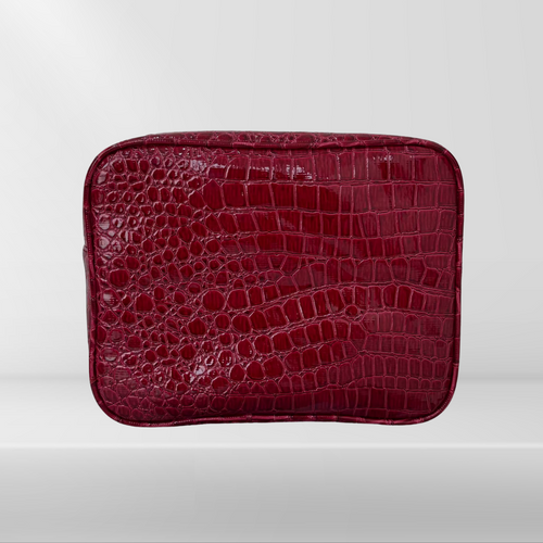 Personalized - Signature GRWM Croc Pouch – Deep Cherry