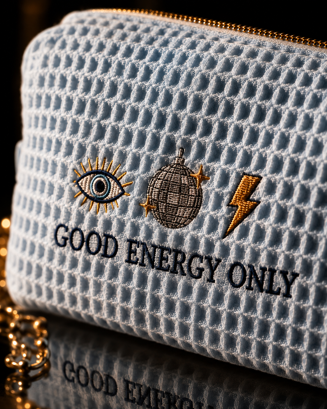 Personalized - The Whimsy Waffle Pouch - Sky