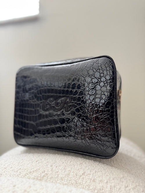 Initials Only - GRWM Croc Pouch | Midnight