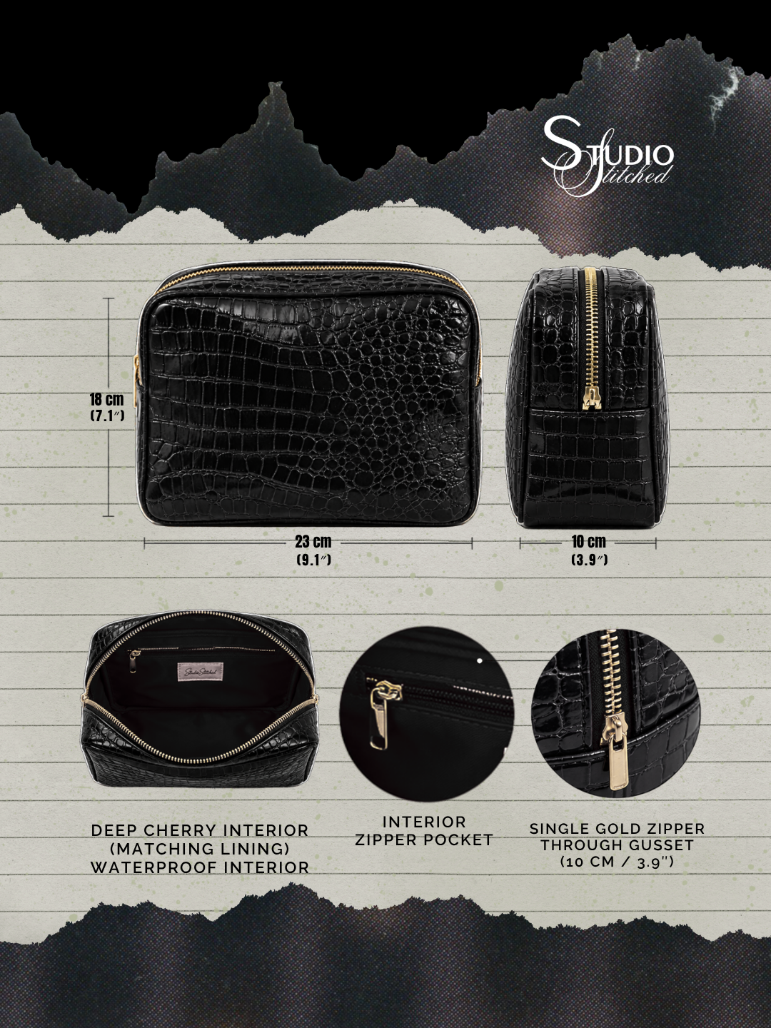 Personalized - Signature Croc Pouch – Midnight