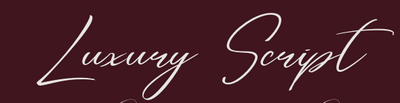 Luxury Script font sample