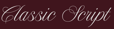 Classic Script font sample