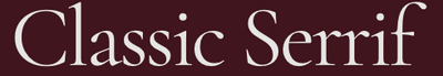 Classic Serif font sample